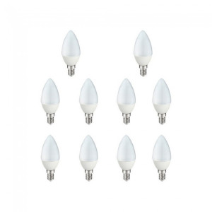 Pacote de 10 lâmpadas LED Candela E14 (4W - 3000K) H