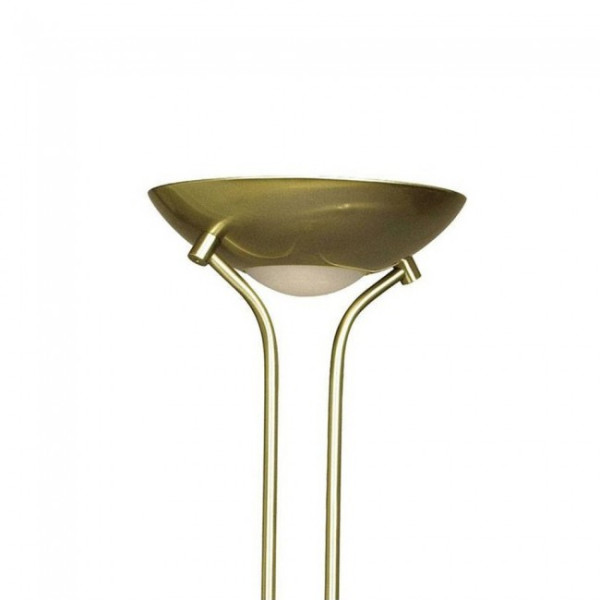 Lâmpada de pé LED com estante Olimpia Couro (18W+5W) M 4