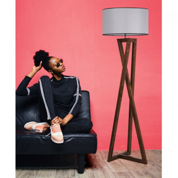 Lámpara de pie Nacor Gris M 3