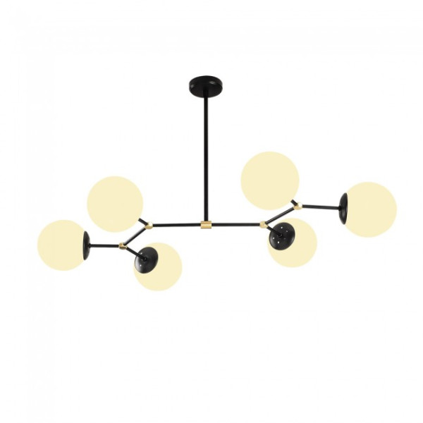 Candeeiro de teto Mulen Preto (6 luzes) M 3