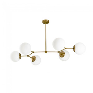 Lâmpada de teto Mulen Dourado (6 luzes) H