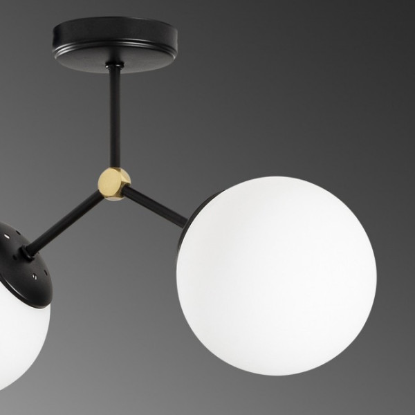 Plafón de techo Mulen Negro (2 luces) M 5