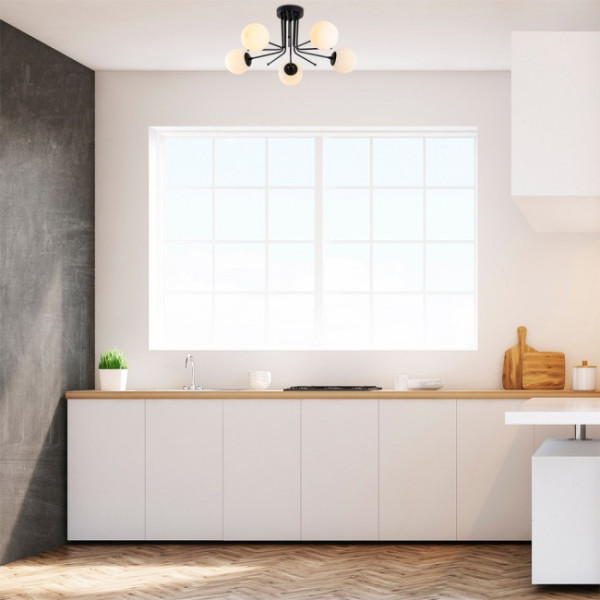 Plafón de techo Marga Negro (5 luces) M 3