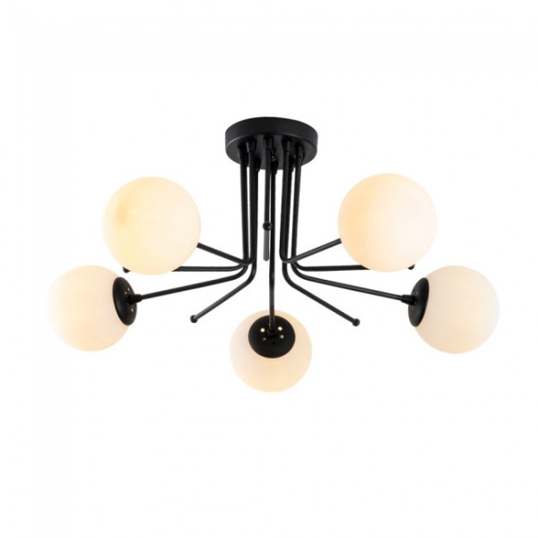 Preto Marga teto luz (5 luzes) M 5