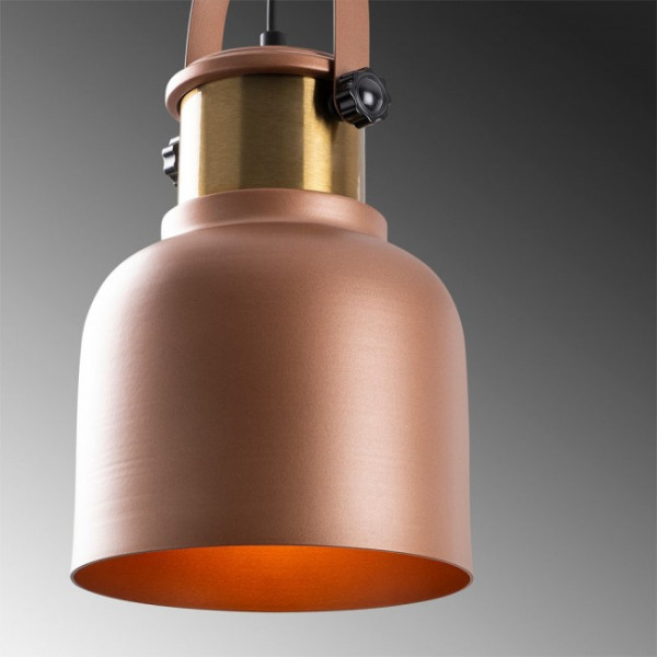 Lámpara colgante retro Momo 21 Cobre M 5