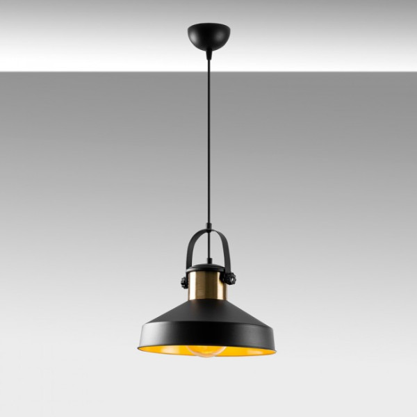 Lâmpada de teto retro Momo 35 Preto M 3