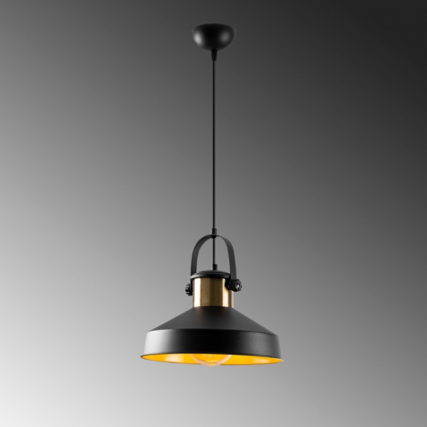 Lâmpada de teto retro Momo 35 Preto M 4