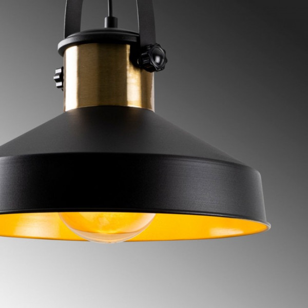 Lâmpada de teto retro Momo 35 Preto M 5