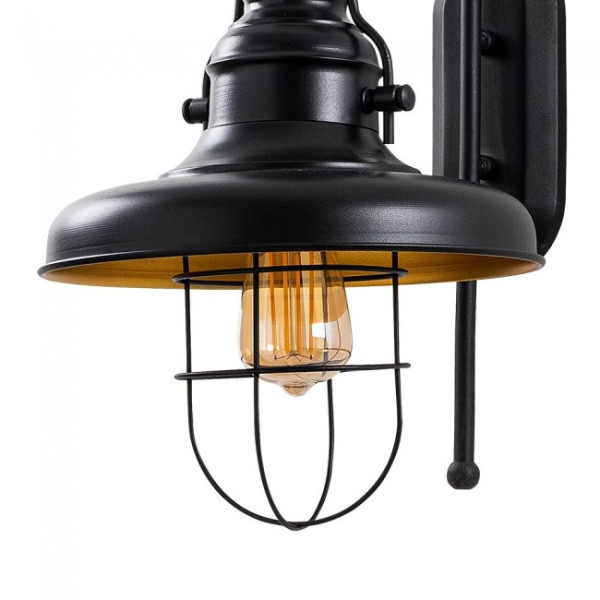 Aplique de pared retro Momo 28 Negro M 3