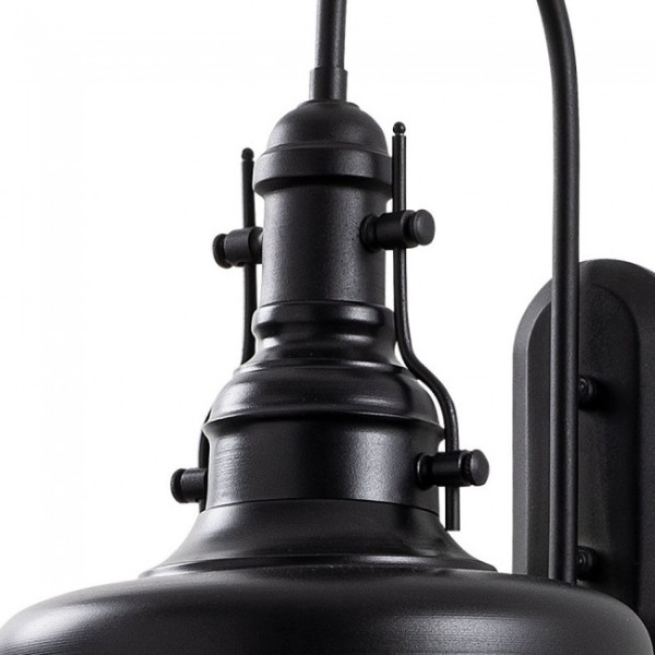 Aplique de pared retro Momo 28 Negro M 4