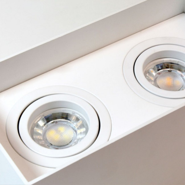 Superfície Foco clássico branco (2 luzes) M 5