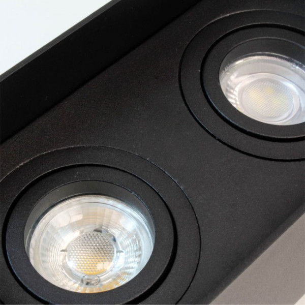 Refletor de superfície preto clássico (2 luzes) M 5