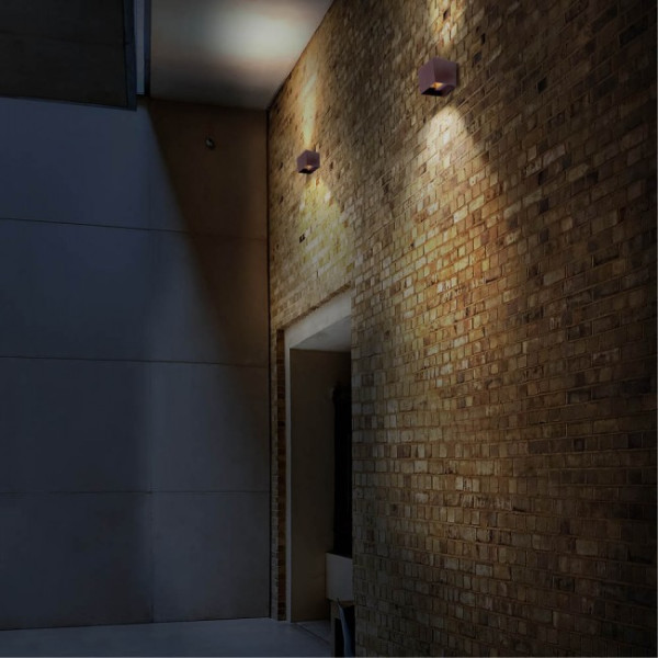 Aplique LED de exterior Leva Óxido (2x5W - 4000K) M 3