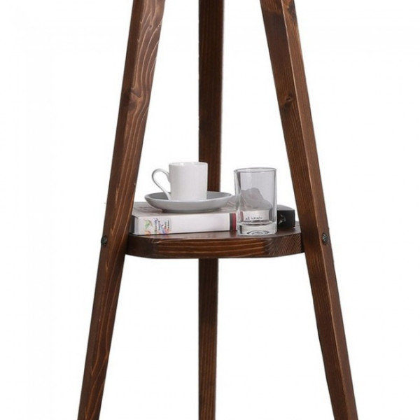 Lâmpada de pé tripé com prateleira vermelha Grady M 5