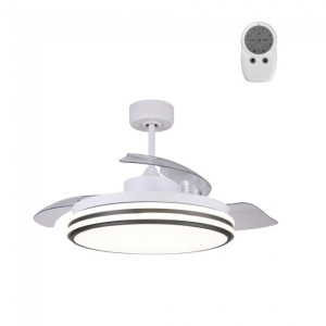 Ventilador LED com lâminas dobráveis Garin Blanco CCT (35W) H