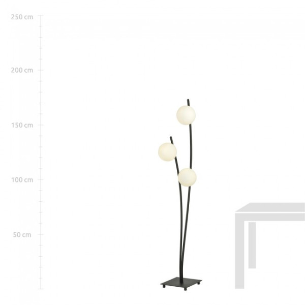 Lámpara de pie Helmet Opal (3 luces) M 5