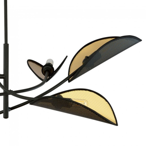 Lámpara de araña Flik Negro (6 luces) M 5