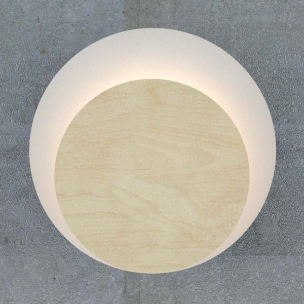 Aplique de pared Aura Blanco+Madera M 5