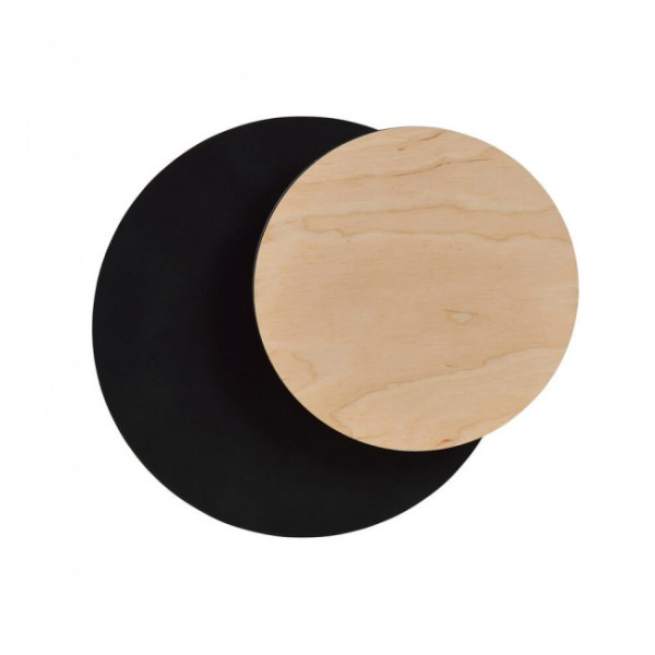 Aplique de pared Aura Negro+Madera M 2