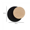Aplique de pared Aura Negro+Madera 4