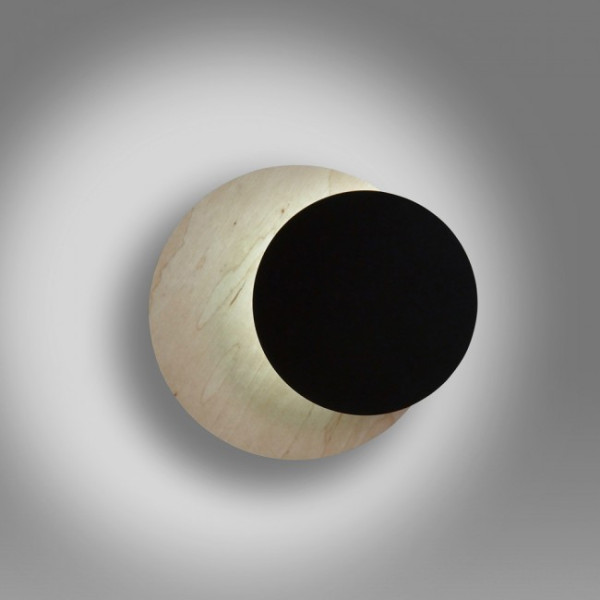 Aplique de pared Aura Madera+Negro M 3