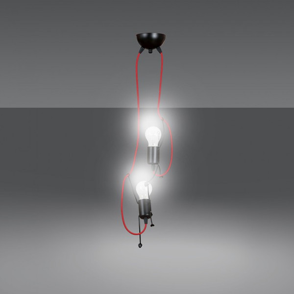 Lámpara colgante infantil Mime Negro (2 luces) M 4