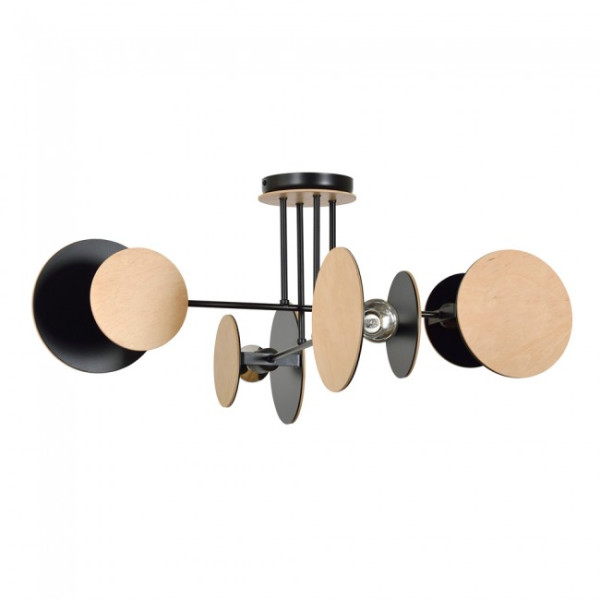 Preto Olante teto luz (4 luzes) M 2