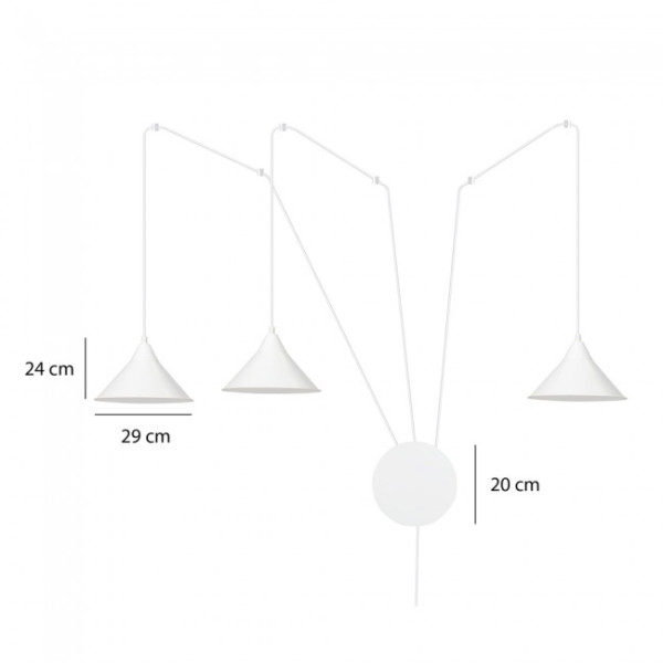 Aplique de pared Cerremo Blanco (3 luces) M 4