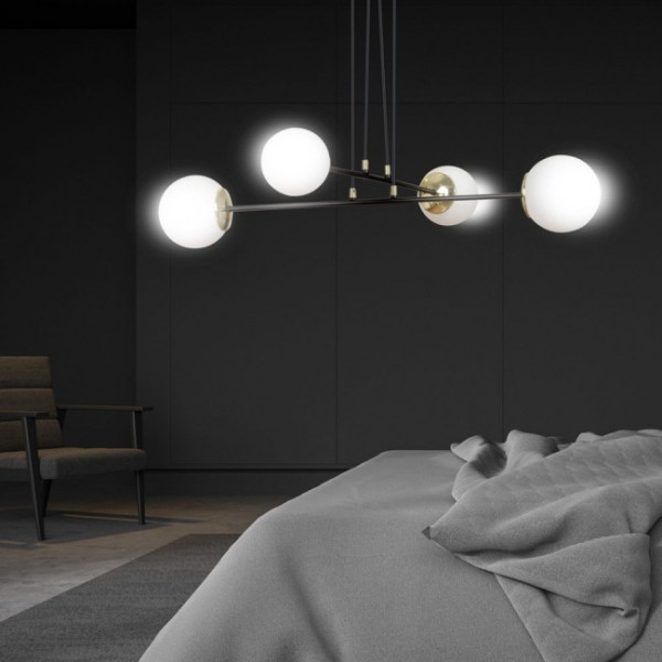 Lámpara colgante Signo Negro (4 luces) M 5