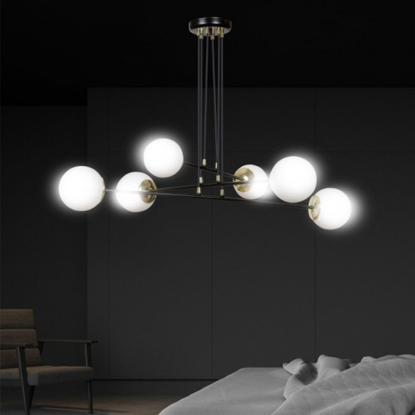 Lámpara colgante Signo Negro (6 luces) M 5