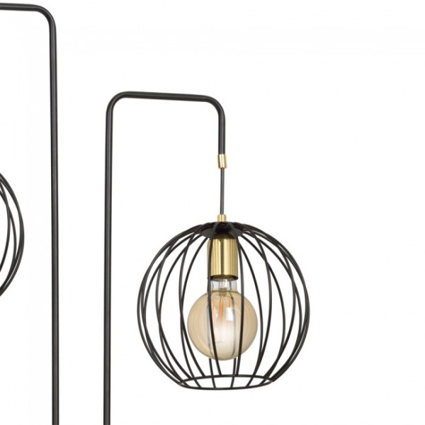 Lámpara de pie Balora Negro (2 luces) M 3