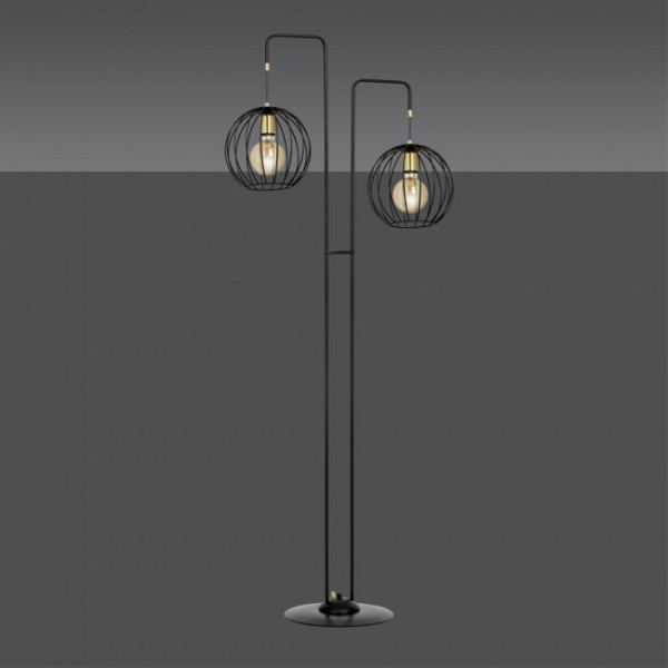 Lámpara de pie Balora Negro (2 luces) M 5