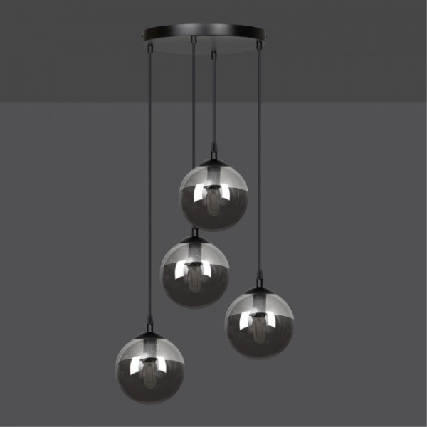 Lâmpada pingente Sagan Grafito (4 luzes) M 4