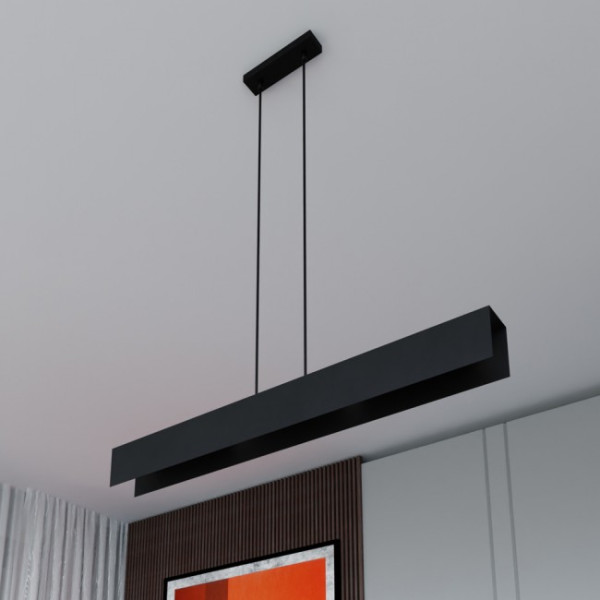 Lâmpada de teto Tarlen Preto (4 luzes) M 3