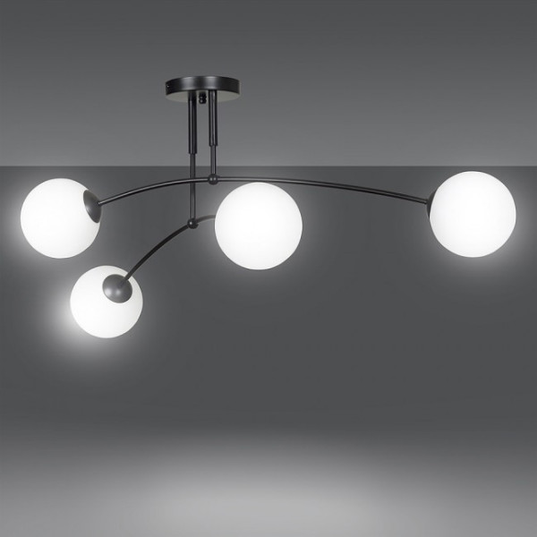 Luz de teto preto Mobis (4 luzes) M 4