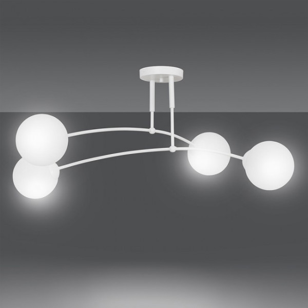 Candeeiro de teto branco Mobis (4 luzes) M 4