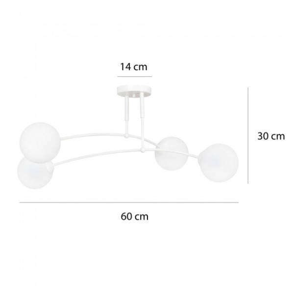 Plafón de techo Mobis Blanco (4 luces) M 5