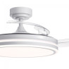 Ventilador LED com pás dobráveis Branco Pérola CCT (72W) 4