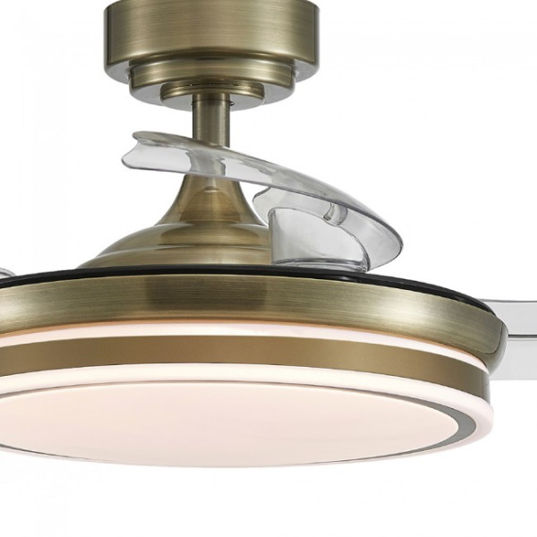 Ventilador LED com lâminas retráteis Mini Leite CCT (35W) M 4