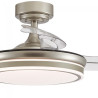 Ventilador LED con aspas retráctiles Perla Mini Níquel CCT (35W) 4