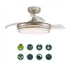 Ventilador LED com lâminas retráteis Mini Níquel CCT (35W) 5