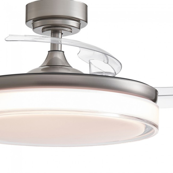 Ventilador LED con aspas plegables Oroel Níquel CCT (45W) M 4