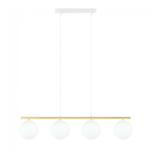 Lámpara colgante Etisa Blanco (4 luces) H