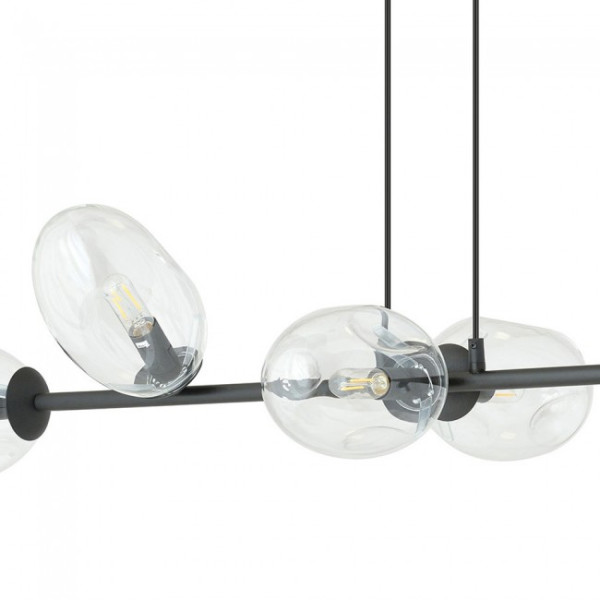 Lâmpada de pingente Bimala transparente (6 luzes) M 3