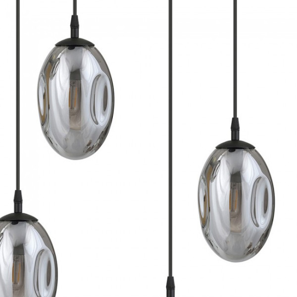 Luminária pendente Celeste Grafite (6 luzes) M 3