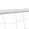 Baliza de futebol com rede 182x61x122 cm aço branco 3