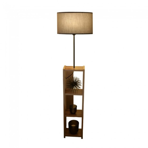 Lámpara de pie estantería Diero Gris M 2