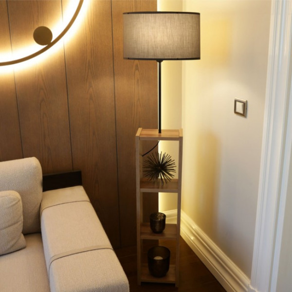 Lâmpada de prateleira Diero Gris M 3