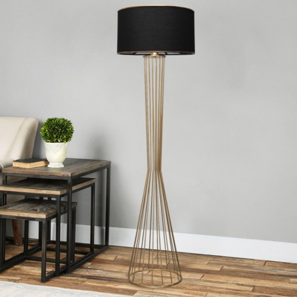 Lámpara de pie Lesmita Negro+Oro M 3
