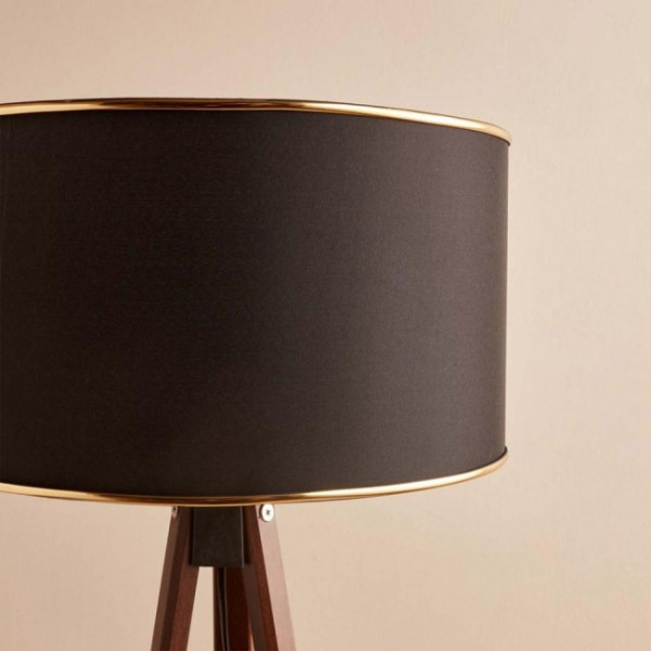 Lâmpada de pé Dorio preto M 4